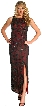 Fully Beaded Sequined Evening Dress