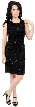 Miniature Floral Beaded Sleeveless Cocktail Dress