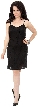 Spaghetti Strapped Cocktail Dress With Flower Print Swirls