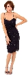 Spaghetti Strapped Party Dress With Flower Petal Beading