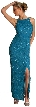 Beaded Sleeveless Long Formal Dress