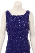 Fully Sequined Broad Strapped Evening Gown — in closeup