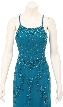 Full Length Floral Designed Sequin Formal Dress — in closeup