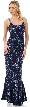 Mermaid Cut Spaghetti Straps U-Neck Sequined Formal Dress