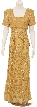 Full Length Flower Designed Evening Gown