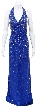 Celestial Mantle Halter Neck Beaded Paegent Dress 