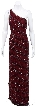 One Shoulder Hand Beaded Formal Dress