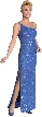 One Shouldered Beaded Dress