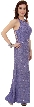 Beaded Formal Evening Gown With Fishbone Back