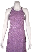 Lilac Formal Evening Dress with Criss Cross Back — in closeup