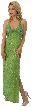 Halter Neck Fully Beaded Formal Dress with Side Slit
