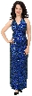 Sequined Formal Dress with Open back & criss-cross straps