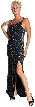 Asymmetric Top Full Length Beaded Gown