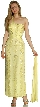 Single Shouldered Silk Chiffon Prom Dress — in Yellow