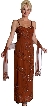 Floral Spaghetti Strapped Beaded Dress
