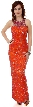 Sleeveless Formal Evening Dress with Exquisite Mesh design