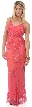 V Neck Beaded Long Formal Evening Dress