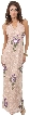 Halter Neck Long Formal Cocktail Dress with Painted Flowers