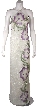 Halter Neck Formal Dress with Painted Floral pattern