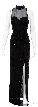 Squared Back Hand Beaded Formal Dress