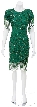 Short Sequined Dress with Hanging Beads