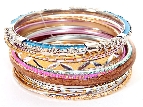 Set of 13 Assorted Handmade Bangles