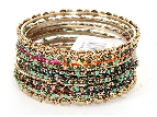 Set of 13 Multi Colored Bangle Bracelets