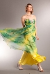 Strapless Two Tone Long Formal Prom Dress with Rhinestones