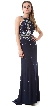 High Neck Sparkling Rhinestones Long Prom Pageant Dress — in an alternative image