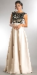 Boat Neck Mesh Embroidered Top Long Formal Evening Dress