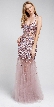 Long Embellished Halter Tulle Prom Dress — in Rose