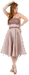 Strapless Bridesmaid dress with detachable sash — in Mocha