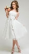 Strapless Bridesmaid dress with detachable sash — in White
