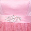 Strapless Satin Bust Party Dress with Shiny Mesh Skirt — in Dusty Rose