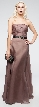 Strapless Long Formal Dress with Pleating & Belt — in alternative picture