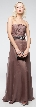 Strapless Long Formal Dress with Pleating & Belt — in alternative picture