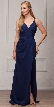 Double Spaghetti Straps Overlay Bodice Long Bridesmaid Dress
