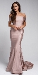 Off Shoulder Fitted Prom Gown — in Rose