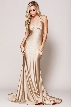 Halter Neck Empire Charmeuse Prom Dress