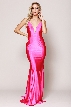 Fitted Silhouette Spaghetti Prom Gown