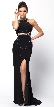Bejeweled Sheer Back Rhinestones Long Prom Pageant Dress — in an alternative image