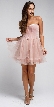Strapless Short Babydoll Prom Dress — in Rose