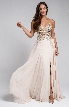 Beaded Embellished Spaghetti Prom Dress — in an alternative image