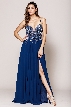 Rhinestone Long Prom Dress with Spaghetti Straps — in an alternative image
