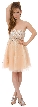 Strapless Mesh Prom Dress with Stones — in alternative picture