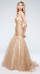 Strapless Mermaid Like Long Prom Dress in Tulle with Train — in alternative picture