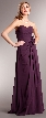 Pleated Wrap Style Floral Long Formal Bridesmaid Dress