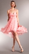 Halter Neck Wrap Around High-Low Bridesmaid Party Dress