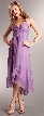 Halter Neck Wrap Around High-Low Bridesmaid Party Dress — in Purple