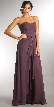 Strapless Pleated Overlap Bust Long Bridesmaid Dress